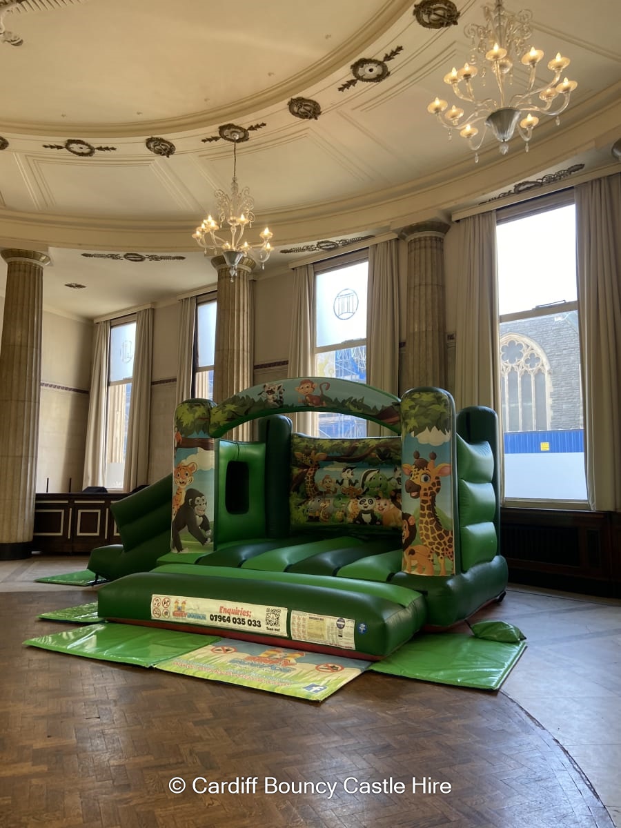 Jungle Safari Side Slide Bouncy Castle - Bouncy Castle Hire in Cardiff ...